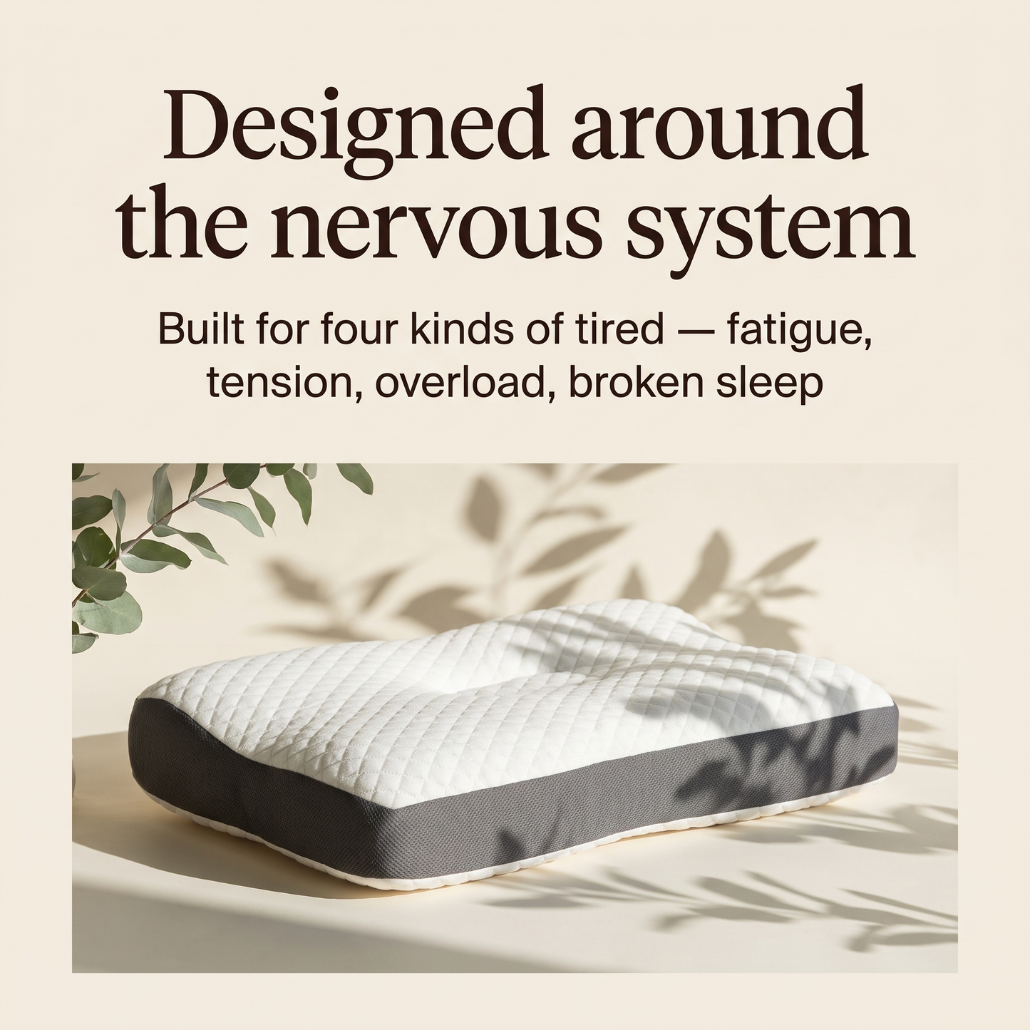Designed around the nervous system — built for four kinds of tired