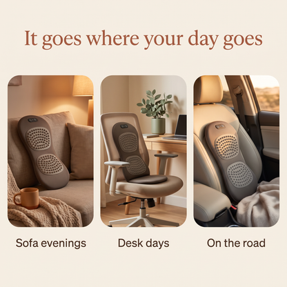 It goes where your day goes: sofa evenings, desk days, on the road