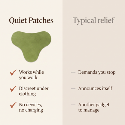 Quiet Patches compared with typical relief