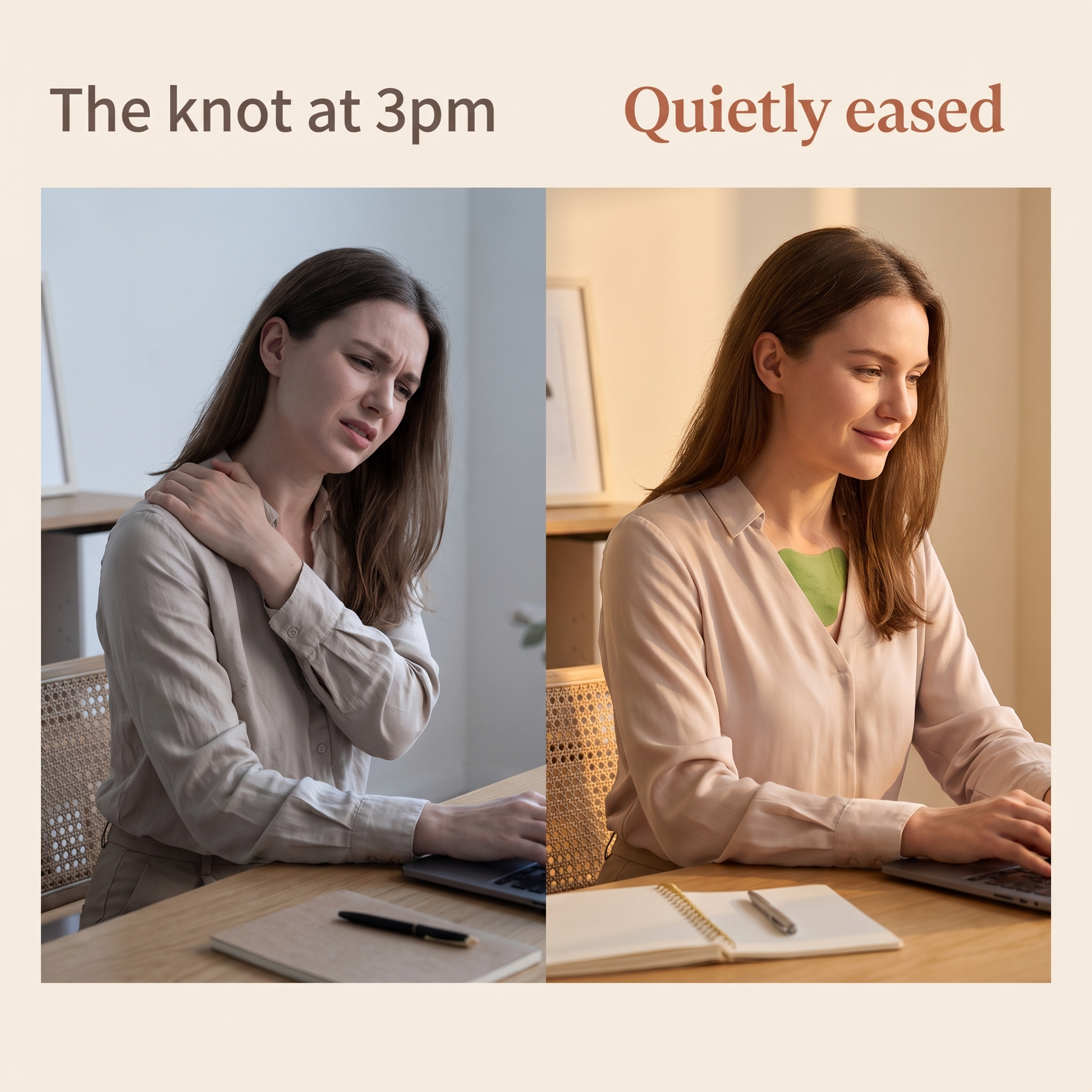 The knot at 3pm, quietly eased