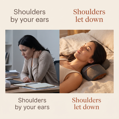 Shoulders by your ears, then shoulders let down